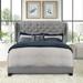 Red Barrel Studio® Tufted Bed Frame, WF-HL-SH279 Upholstered/Linen in Gray | 44.09 H x 61.89 W x 79.53 D in | Wayfair