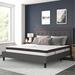 Lark Manor™ Aluino Queen Size Tufted Upholstered Platform Bed In Dark Fabric w/ 10 Inch Certipur-US Certified Pocket Spring Mattress Upholstered | Wayfair