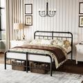 Williston Forge 40 Inch Bed Frame w/ Headboard & Footboard, No Box Spring Needed Heavy Duty Metal Platform | 40 H x 72 W x 87 D in | Wayfair