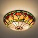 Bloomsbury Market Tiffany Ceiling Light Flush Mount, 16 Inches Wide Vintage Stained Ceiling Light For Living Room, Bedroom, Entryway, Foyer | Wayfair