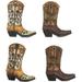 Foundry Select Ayati 4 Piece Cowboy Boot Sculpture Set Resin in Yellow | 3.25 H x 3 W x 1.25 D in | Wayfair C7DF6D3D35BC45CF85464AEBCFEA10AB