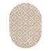 Brown 73 x 49 x 1.5 in Area Rug - Foundry Select Ruth Trellis Shag Rug Light Polypropylene | 73 H x 49 W x 1.5 D in | Wayfair