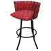 Red Barrel Studio® Trelu Counter, Bar & Extra Tall Stool Upholstered/Metal in Red/Black | 41 H x 23 W x 21 D in | Wayfair