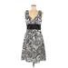 Trixxi Casual Dress: Black Print Dresses - Women's Size 6