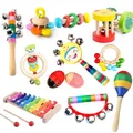 Hochets en bois Montessori pour enfants jouets éducatifs pour bébés de 0 à 12 mois