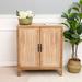 Natural Wood 2-Door Storage Cabinet - 31.89" H x 27.56" W x 15.75" D