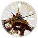 Designart 'Paris Eiffel TowerStraight Into Sky' Photography Large Wall CLock