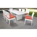 Monaco Rectangular Outdoor Patio Dining Table with 8 Armless Chairs