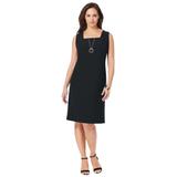 Plus Size Women's Bi-Stretch Sheath Dress by Jessica London in Black (Size 18 W)