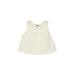 Tween Diva Short Sleeve Top Ivory Solid Scoop Neck Tops - Kids Girl's Size 10