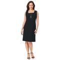 Plus Size Women's Bi-Stretch Sheath Dress by Jessica London in Black (Size 14 W)