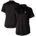 Women's Cutter & Buck Black Los Angeles Dodgers Prospect Textured Stretch Polo