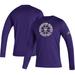 Men's adidas Purple Washington Huskies Locker Room On Point Creator AEROREADY Long Sleeve T-Shirt