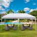 AVAWING 20 Ft. W x 10 Ft. D Steel Pop-Up Gazebo Metal/Steel/Soft-top in White | 100.39 H x 236.22 W x 118.11 D in | Wayfair WFKAAI009WH