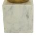 CosmoLiving by Cosmopolitan Non-skid Bookends Marble, Rubber in White/Yellow | 6.95 H x 4 W x 3.8 D in | Wayfair 012184