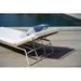 OASIQ Sandur Sun Lounger Metal in White/Brown | 29.13 H x 10.63 W x 79.5 D in | Outdoor Furniture | Wayfair 3001115500000