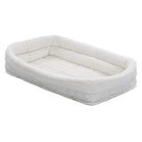 MidWest Homes for Pets Double Bolster Pet Bed Polyester/Fleece in White | 4 H x 22 W x 12 D in | Wayfair 40322-FS-1P