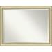 Rosdorf Park Desnee Plastic Framed Wall Mounted Accent Mirror in Brushed Finish Plastic in Black | 35 H x 45 W x 1.25 D in | Wayfair