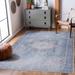 Rosman 2'7" x 7'10" Faded Indigo/Dark Gray/Silver Blue/Slate/Smoke/Sky Blue/Gray/Cream Washable Runner - Hauteloom