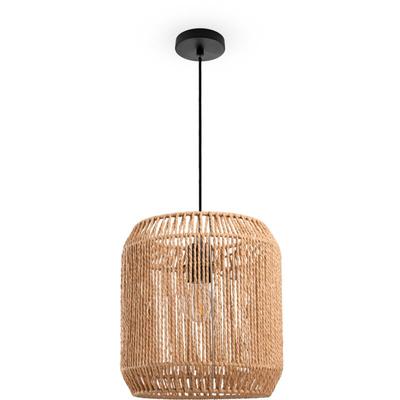 Paco Home - Pendelleuchte Esstisch Hängelampe Esszimmer Lampe E27 Papier Boho Rattan Pendelleuchte Image