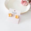 Kate Spade Jewelry | Last Onekate Spade Square Stud Earrings Yellow | Color: Gold/Yellow | Size: Os