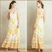Anthropologie Dresses | Anthropologie Holding Horses Clementine Plaid Maxi Dress Sz Small | Color: Gold/White | Size: S