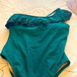 J. Crew Swim | J Crew One Shoulder One Piece Bathing Suit Padded Size 6 Like New | Color: Blue/Green | Size: 6