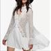 Free People Dresses | Free People Tell Tale Mini Lace Dress | Color: Black/White | Size: Xs