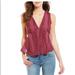 Free People Tops | Free People Twist And Shell Embroidered Tank Size Small | Color: Purple | Size: S