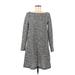 Gap Casual Dress - Sweater Dress: Gray Marled Dresses - Women's Size Medium