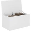 kelsey stores Nevada Large Blanket Box Storage Ottoman Toy Box Trunk 91 x 49 x 45CM (White Gloss)