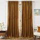 Timeper Velvet Curtains 84 inches - Retro Heavy Gold Blackout Velvet Curtains Drapes with Rod Pocket Back Tab Design Light Blocking Home Decoration for Living Room, Gold Brown, 52Wx 84L, 2 Panels