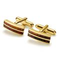 STERLL Men's Silver Gold Plated Silver Cufflinks with Amber Gift Box Gift for Men, Silver