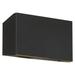 Orren Ellis Daegan Bi-Directional Wide Outdoor LED Wall Mount - Glass/Metal/Steel in Black | 5.5 H x 8.75 W x 3.75 D in | Wayfair