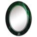 East Urban Home Dark Green Fern Leaf On Black VII - Tropical Wall Mirror Oval | 30 H x 20 W x 0.24 D in | Wayfair 6BFF6CBE9FCD4FA38CAD844AF832B5B5