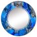 East Urban Home Blue & Grey Luxury Abstract Fluid Art V - Modern Wall Mirror | 24 H x 24 W x 0.24 D in | Wayfair 88E0DFFADFD24F25BCEB64709A576268