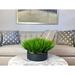 Primrue Riey Grass Arrangement In A Round Fiberstone Planter Silk/Plastic/Fiberstone | 13 H x 20 W x 20 D in | Wayfair