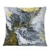 East Urban Home Yellow Marble River In Liquid Art Universe VII - Modern Printed Throw Pillow Polyester/Polyfill blend | 16 H x 16 W x 5 D in | Wayfair