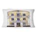 East Urban Home Yellow Old Europe House Facade -1 Bohemian & Eclectic Printed Throw Pillow Polyester/Polyfill blend | 12 H x 20 W x 5 D in | Wayfair