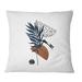 East Urban Home Abstract Palm Leaf Abstract Half Moons I - Tropical Printed Throw Pillow Polyester/Polyfill blend | 16 H x 16 W x 5 D in | Wayfair