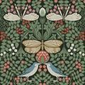 York Wallcoverings Arts & Crafts Butterfly Garden 33' L x 20.5" W Wallpaper Roll Non-Woven in Green/Black | 20.5 W in | Wayfair AC9161