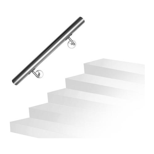 Edelstahl Handlauf, Geländer Wandhandlauf Rostfrei Treppengeländer Für Innen & Außen 50cm – Silber