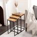 Bistra Wood Modern Nesting Table Set - 26"H x 16"W, 24"H x 14"W, 22"H x 12"W