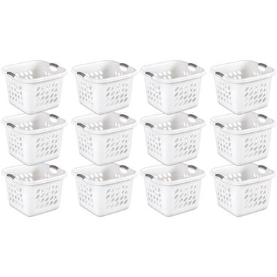 Sterilite 12178006 Ultra Square Laundry Basket with Titanium Inserts (12 Pack) - 28