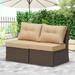 Royalcraft PE Rattan Wicker Outdoor Armless Chairs