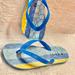 Coach Shoes | Coach Flip Flops | Color: Blue/Yellow | Size: Various