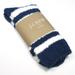 J. Crew Accessories | J. Crew Women's Striped Fluffy Socks Navy Blue And White One Size | Color: Blue/White | Size: Os