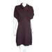 Nine West Dresses | New Nine West Gorgeous Turtleneck Draped Batwing Ribbed Dress Brown Large Nwt | Color: Brown/Purple | Size: L