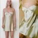 Zara Dresses | Jeweled Strap Zara Satin Champagne/ Soft Gold M | Color: Gold | Size: M