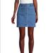 Madewell Skirts | Madewell Women's Mccaren Button-Front Denim Skirt - Blue - Size 28 (4-6) | Color: Blue | Size: 28